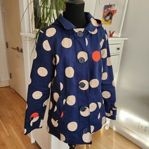 Women's Boden Polka Dot Coat Size US 10